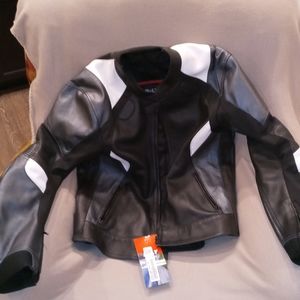 NWT Bilt Leather Motorcycle Jacket.
